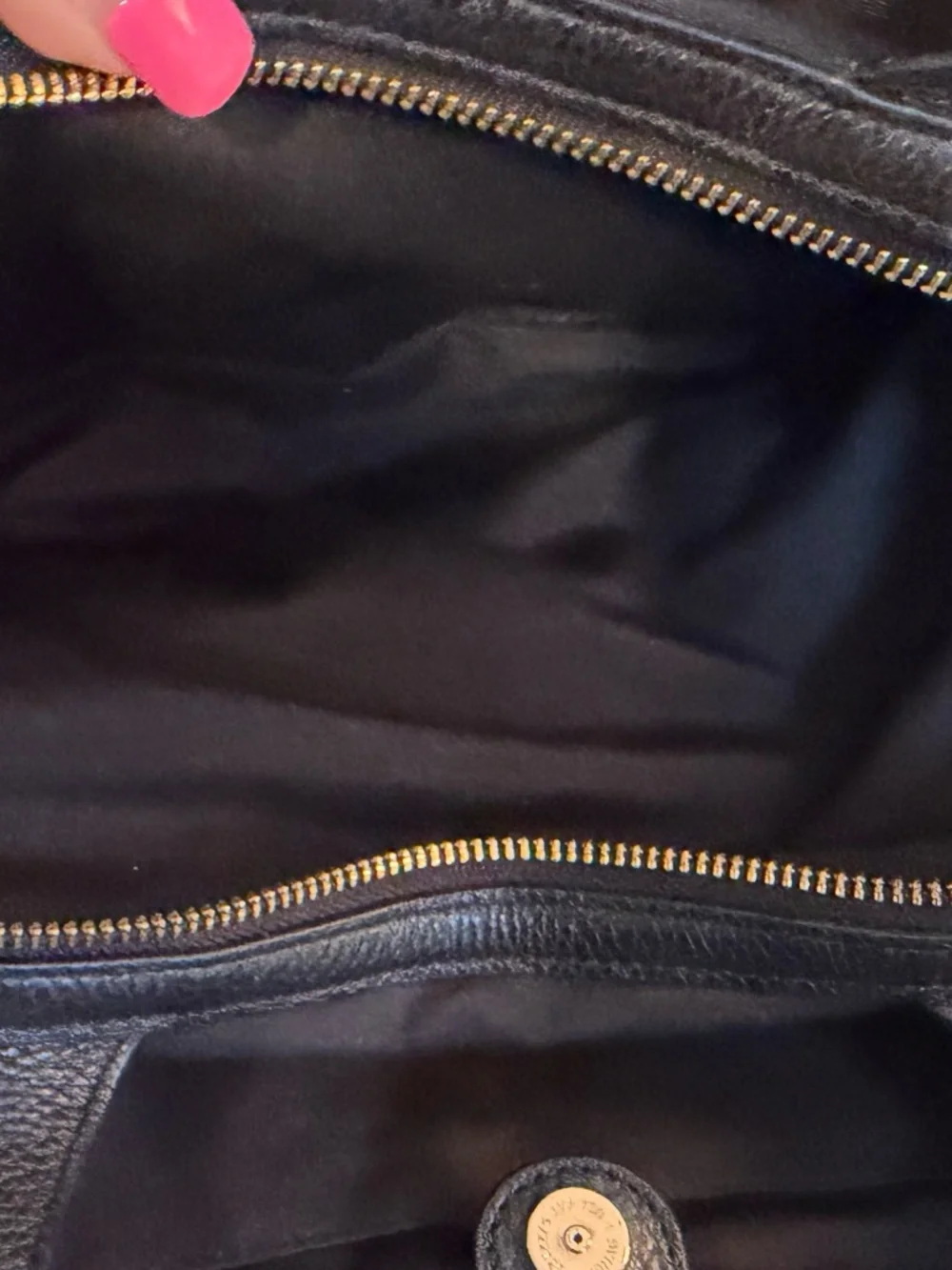 Coach Maya Black Leather Shoulder Bag EUC C1454